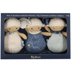Kaloo 3 Sheep Doudou Soother Holders><noscript><img width=
