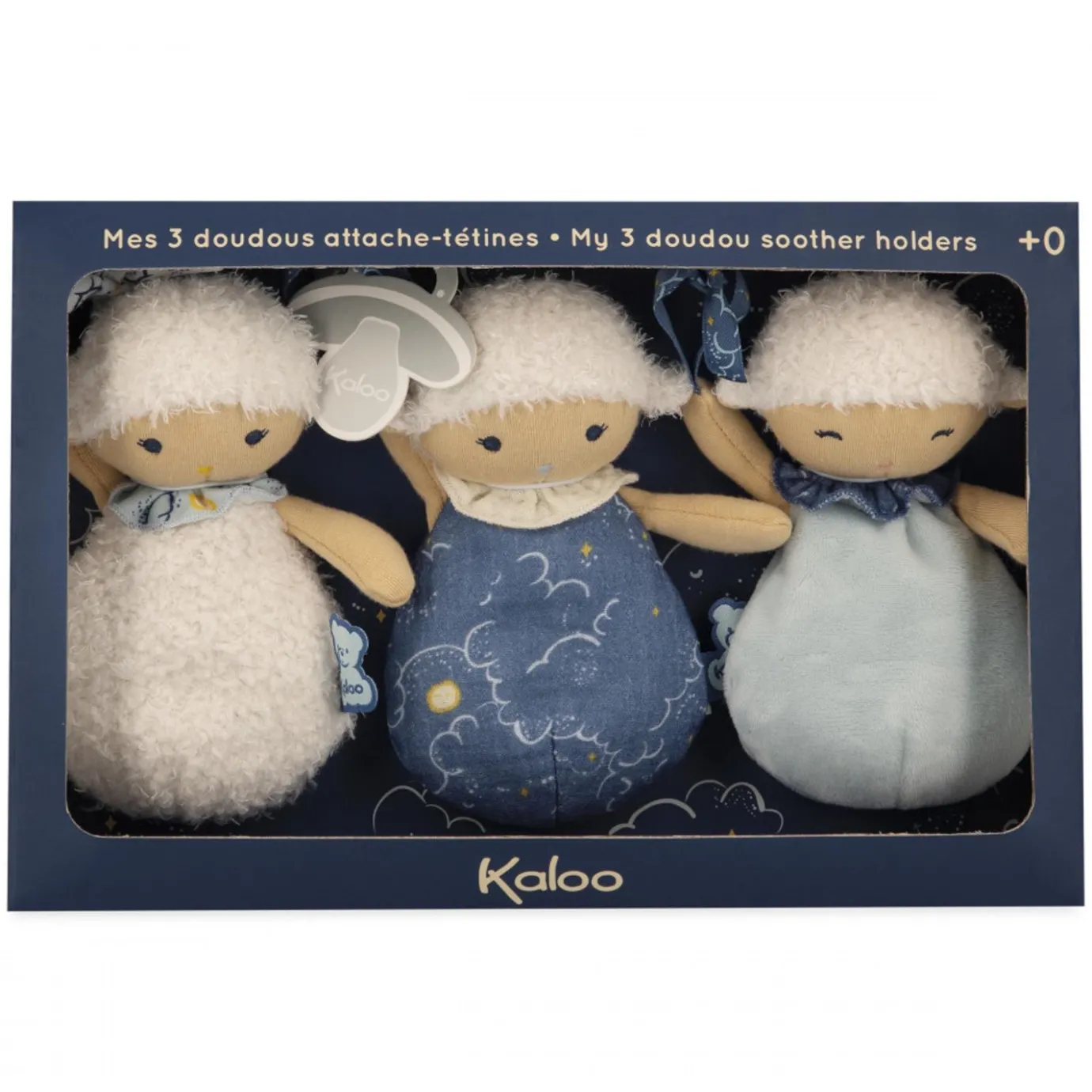 Kaloo 3 Sheep Doudou Soother Holders> Animal Comforter