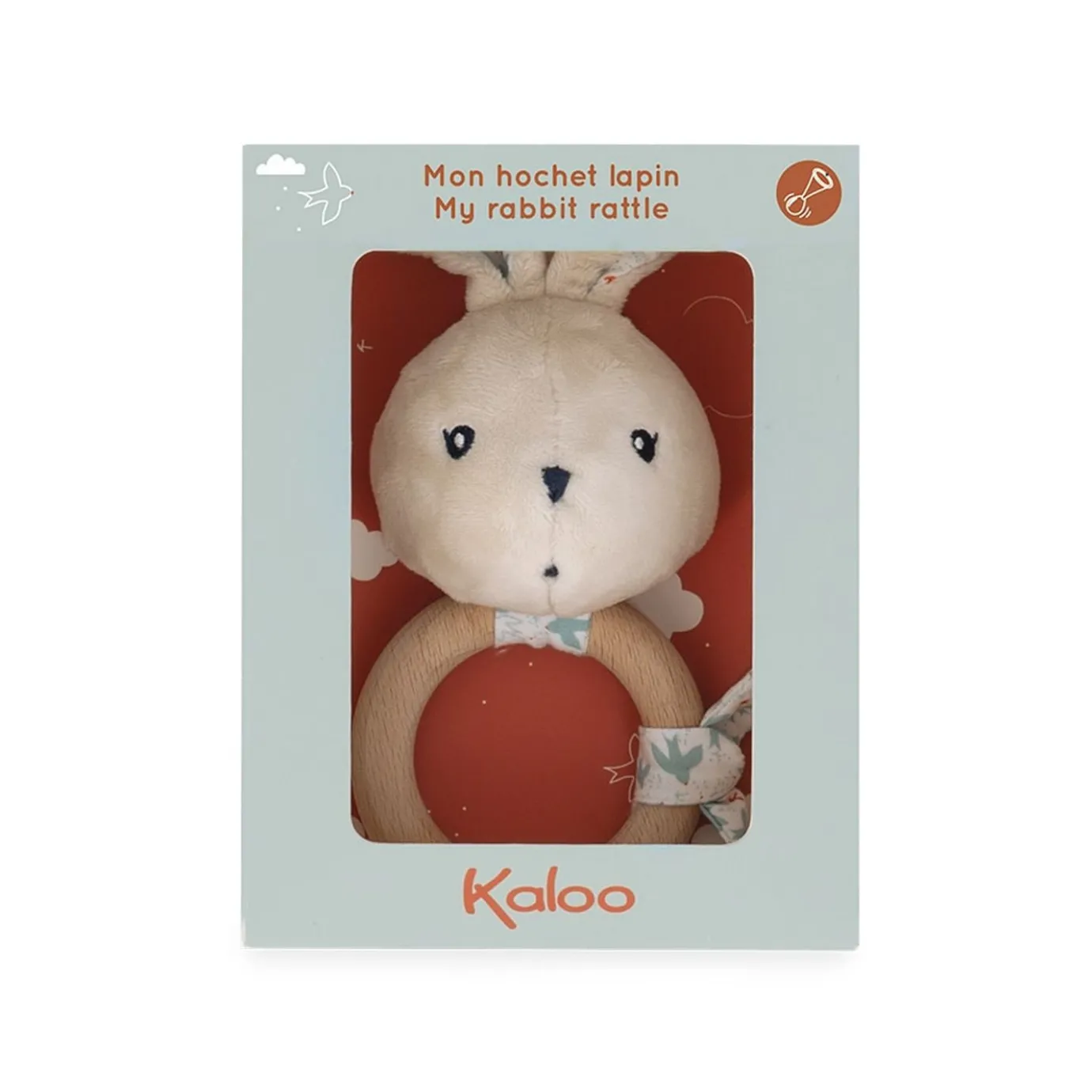 Kaloo Bunny Rattle Dove> Rattle