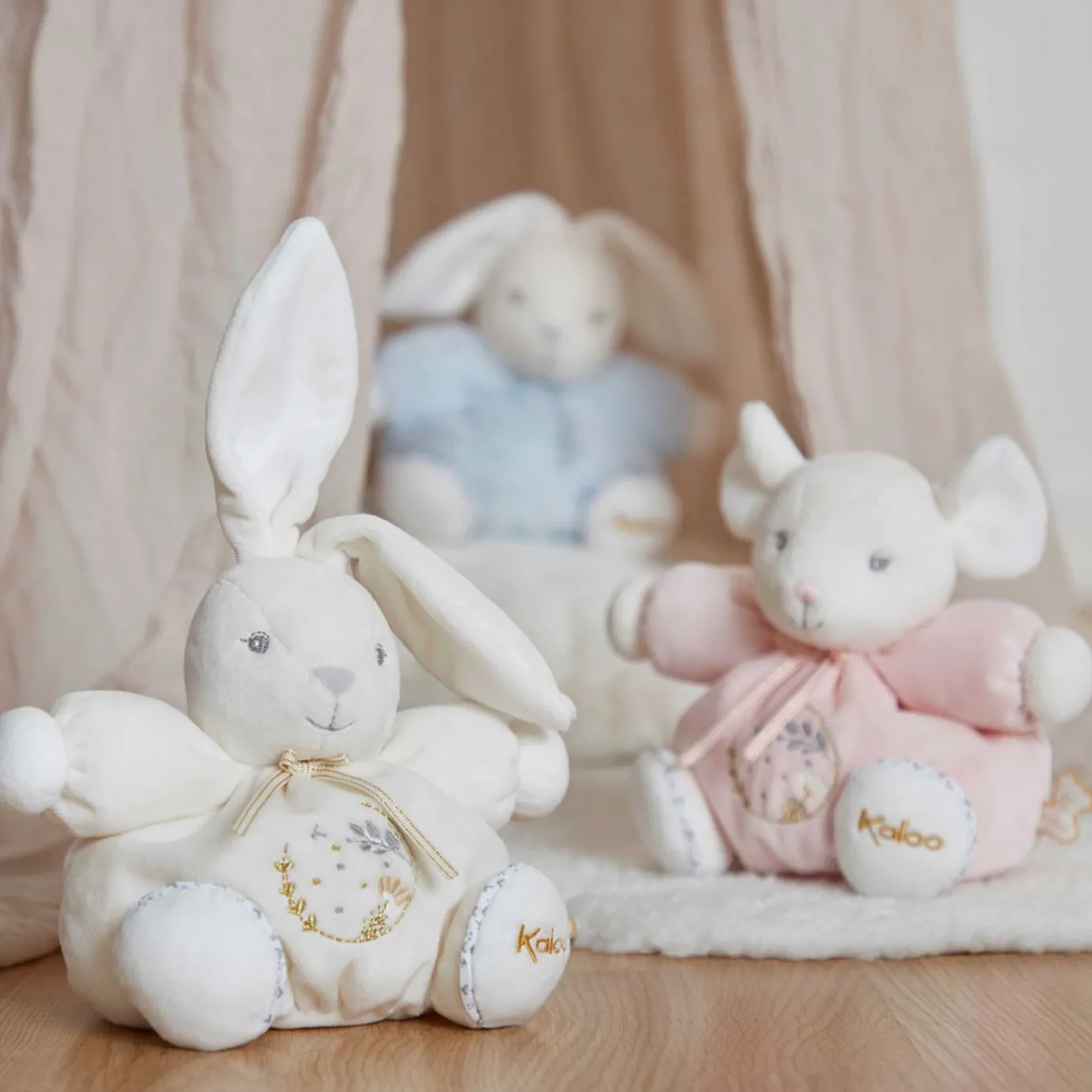 Kaloo Chubby Mouse Pink - Small> Stuffed Animals