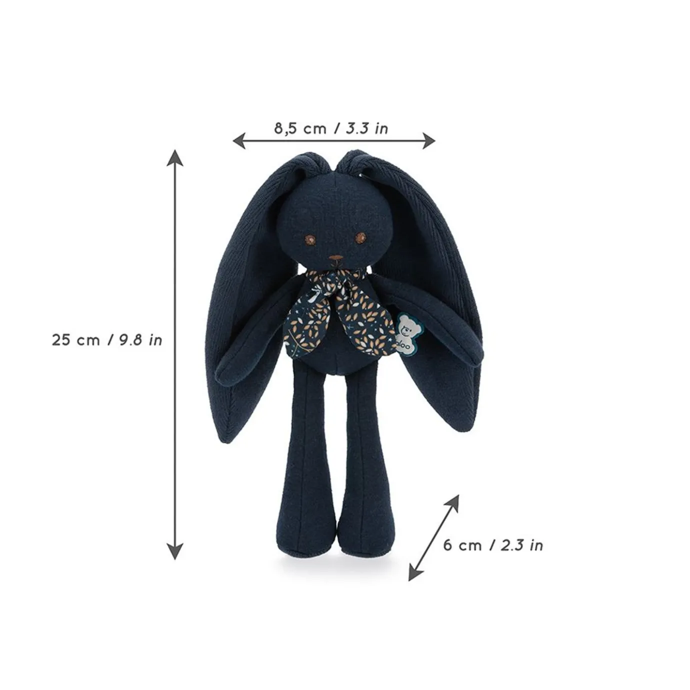 Kaloo Doll Rabbit Midnight Blue 9.8 In> Bunny Comforter
