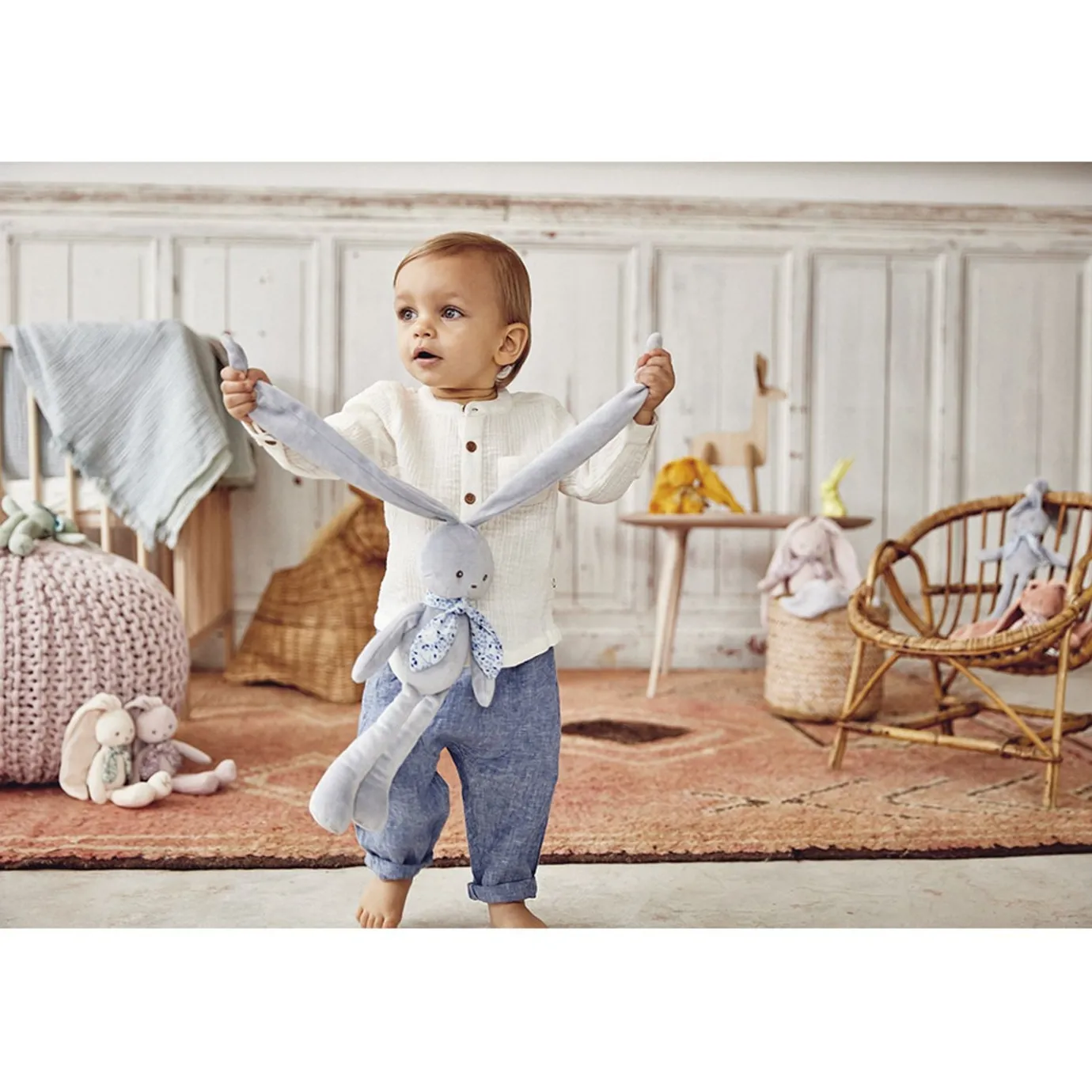 Kaloo Doll Rabbit Pink - Small> Bunny Comforter