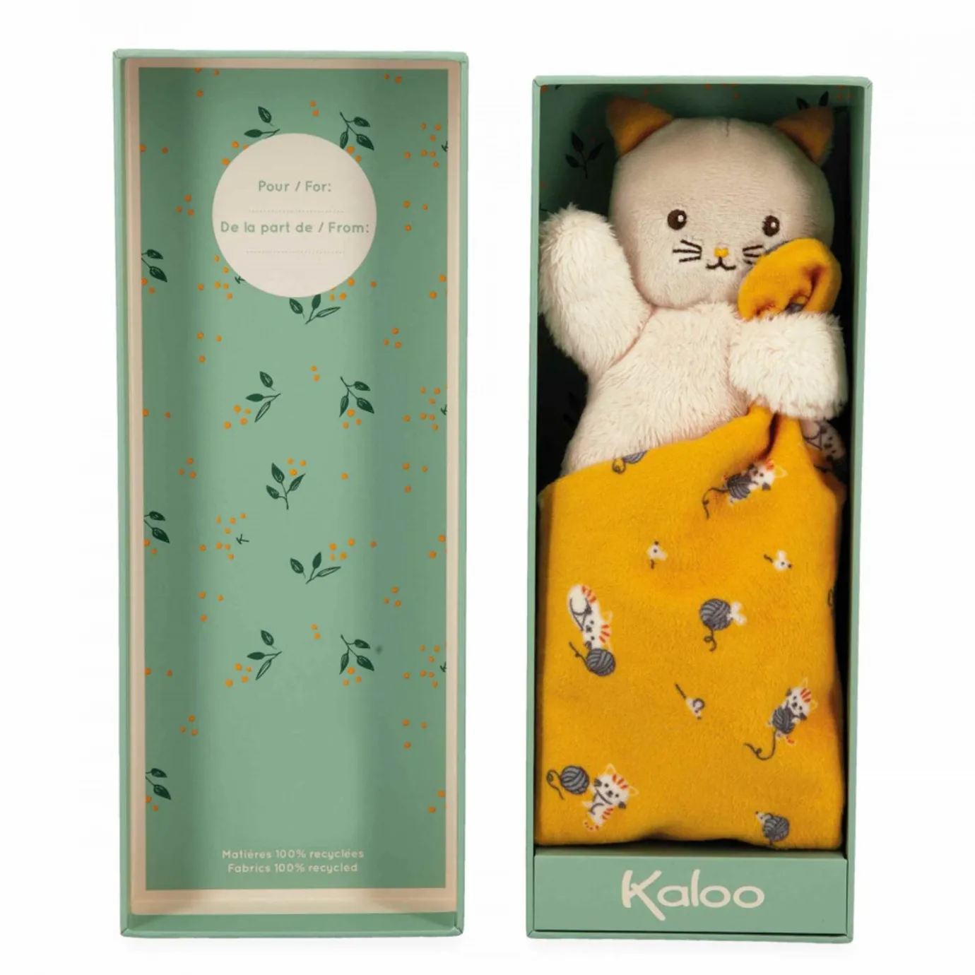 Kaloo Doudou Cat Yellow> Animal Comforter