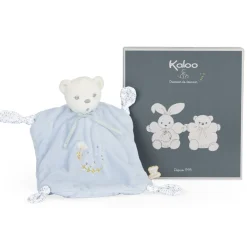 Kaloo Doudou Knots Bear Blue> Blue Comforter