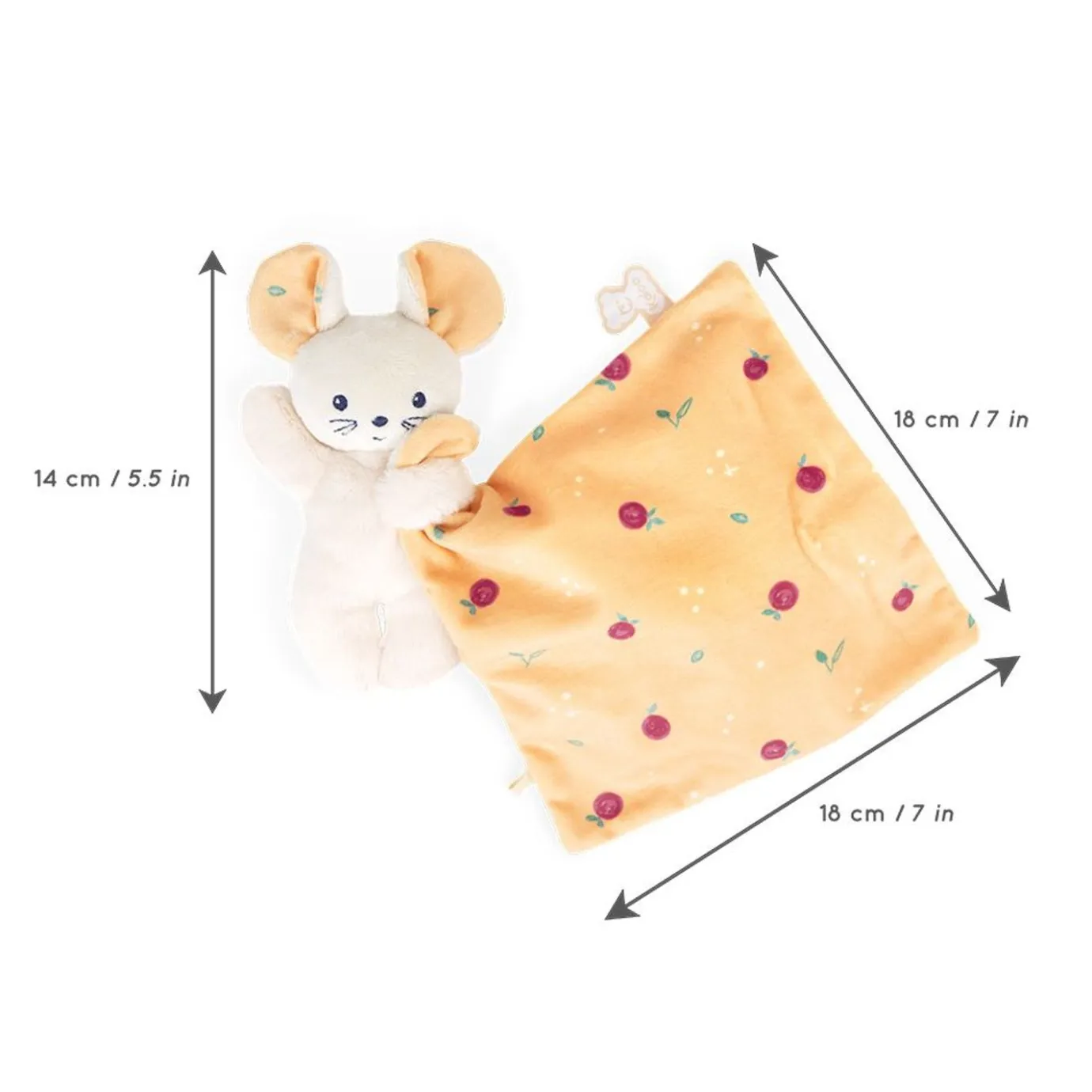Kaloo Doudou Mouse Carre Douceur Season Fruits> Mouse Comforter