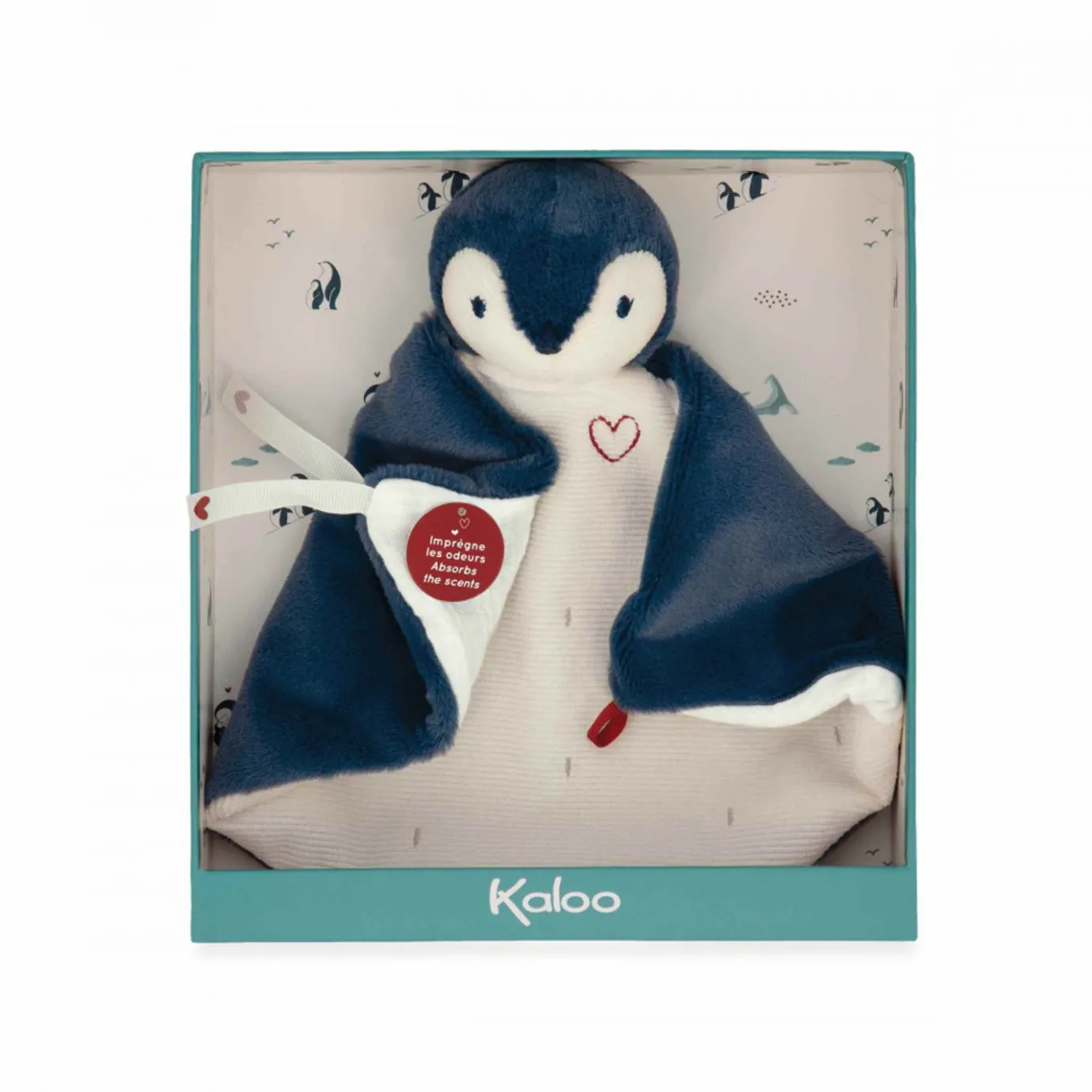 Kaloo Doudou Penguin Blue> Animal Comforter