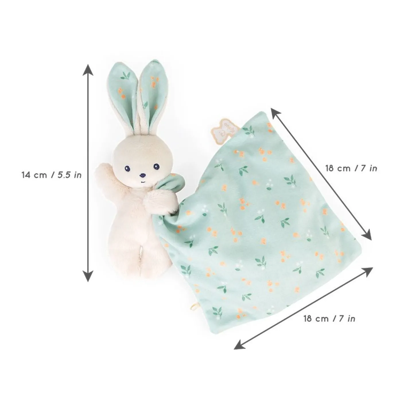 Kaloo Doudou Rabbit Carre Douceur Citrus Bouquet> Recycled Polyester Comforter