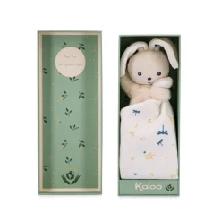 Kaloo Doudou Rabbit Carre Douceur White Delicate> Bunny Comforter