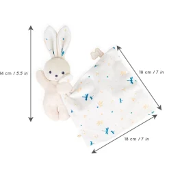 Kaloo Doudou Rabbit Carre Douceur White Delicate><noscript><img width=