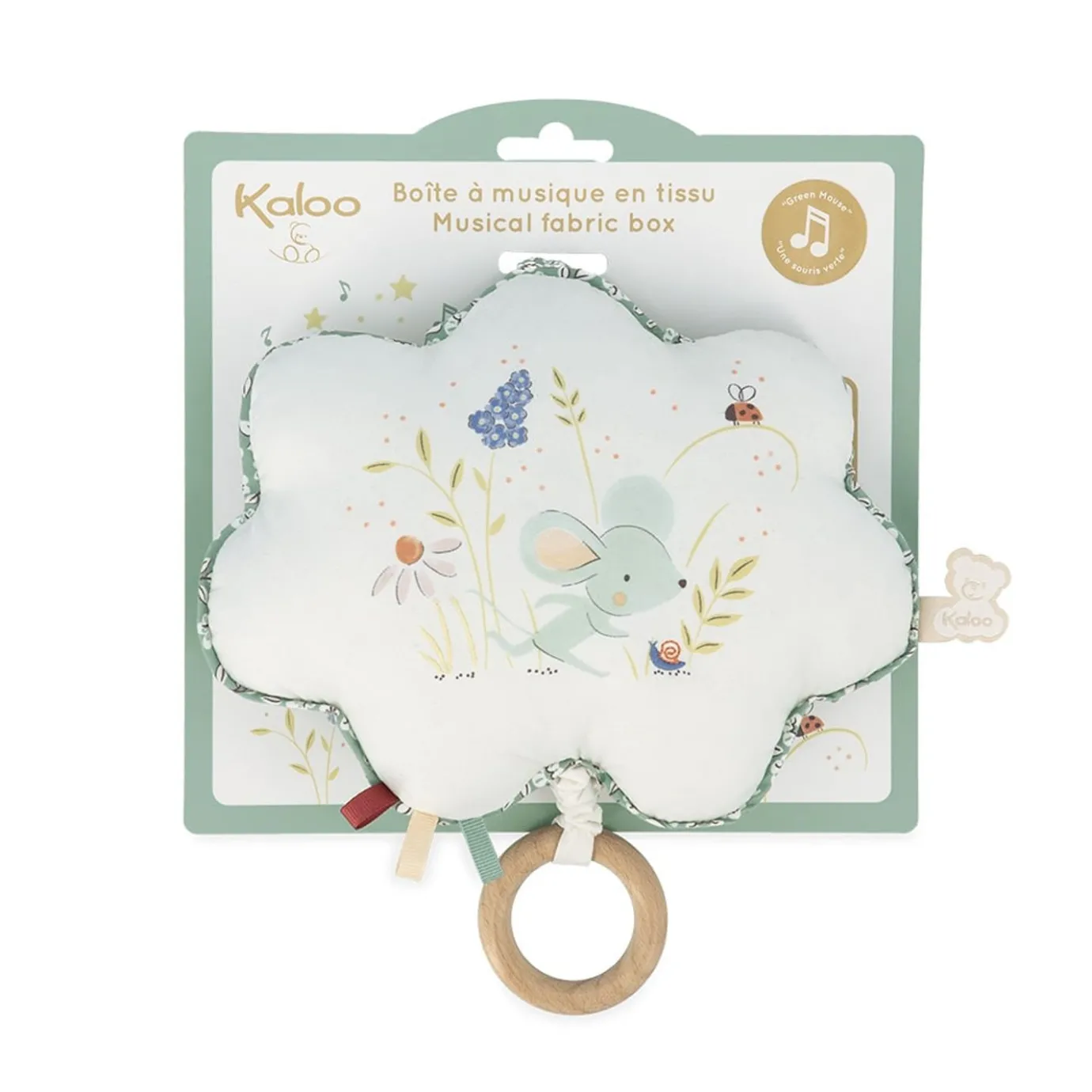 Kaloo Fabric Musical Box "Green Mouse" (Une Souris Verte)> Musical Soft Toys
