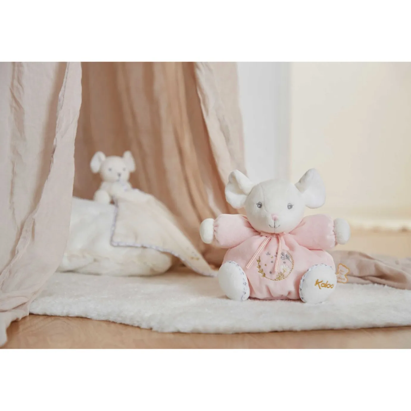 Kaloo Hug Doudou Mouse Cream> Mouse Comforter