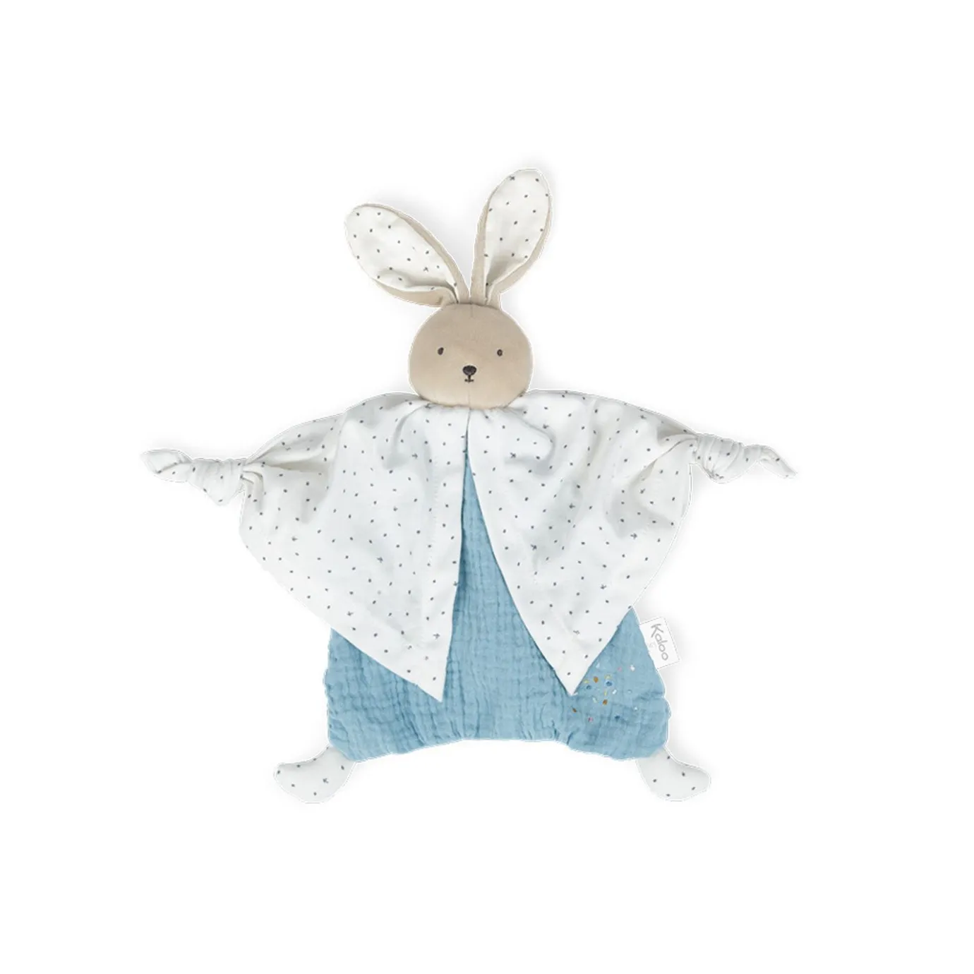 Kaloo Organic Cotton Blue Doudou Rabbit> Bunny Comforter