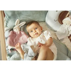 Kaloo Organic Cotton Doudou Rabbit Pink> Bunny Comforter