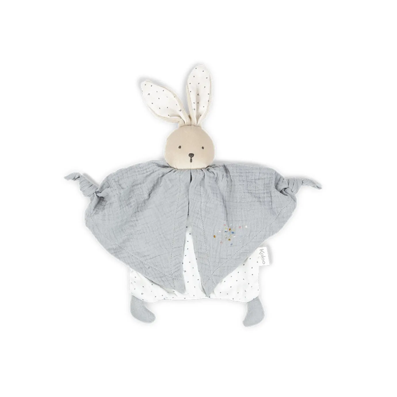 Kaloo Organic Cotton Doudou Rabbit Grey> Bunny Comforter