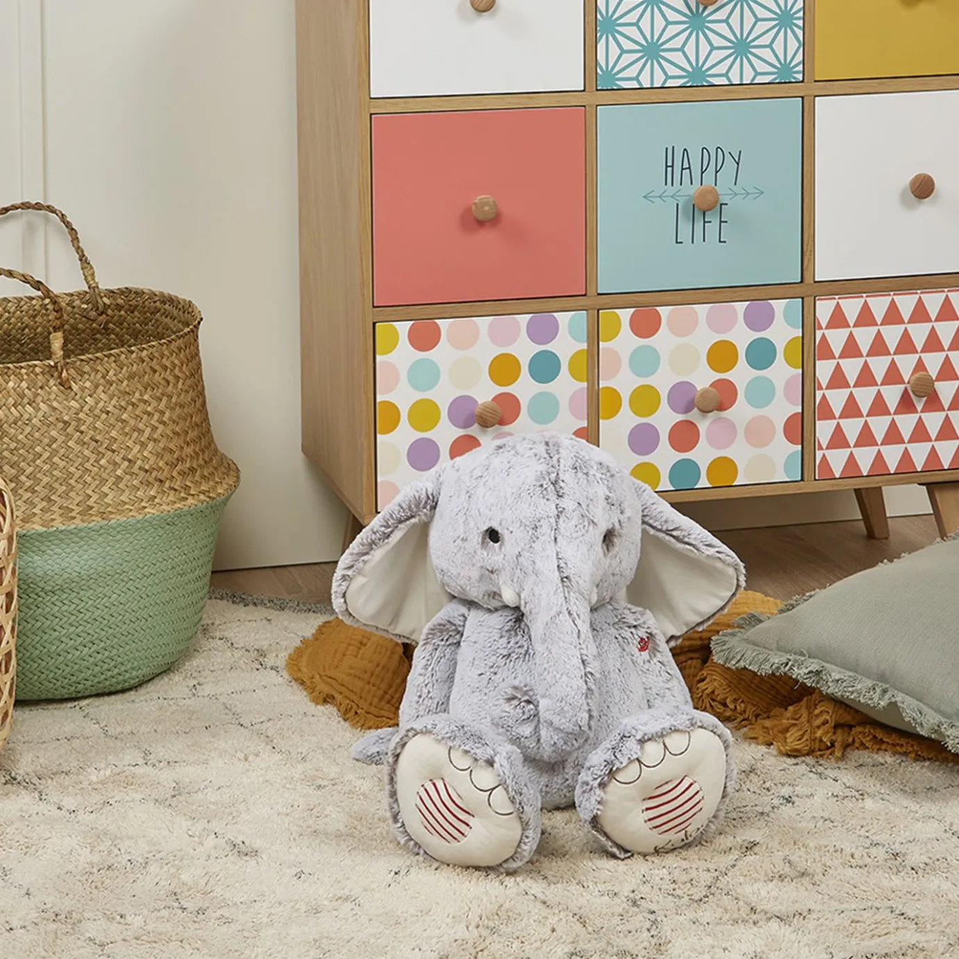 Kaloo Prestige Noa Elephant Grey - Xl> Stuffed Animals