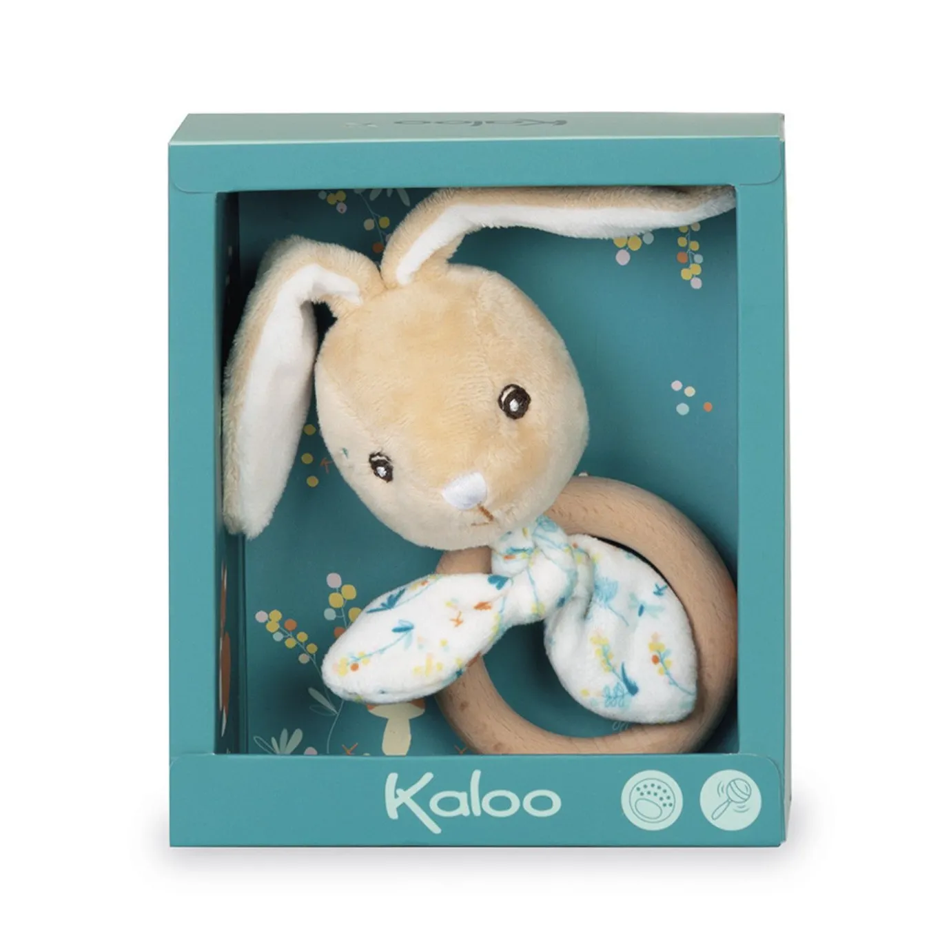 Kaloo Rabbit Teether Justin - Mini> Teething Ring
