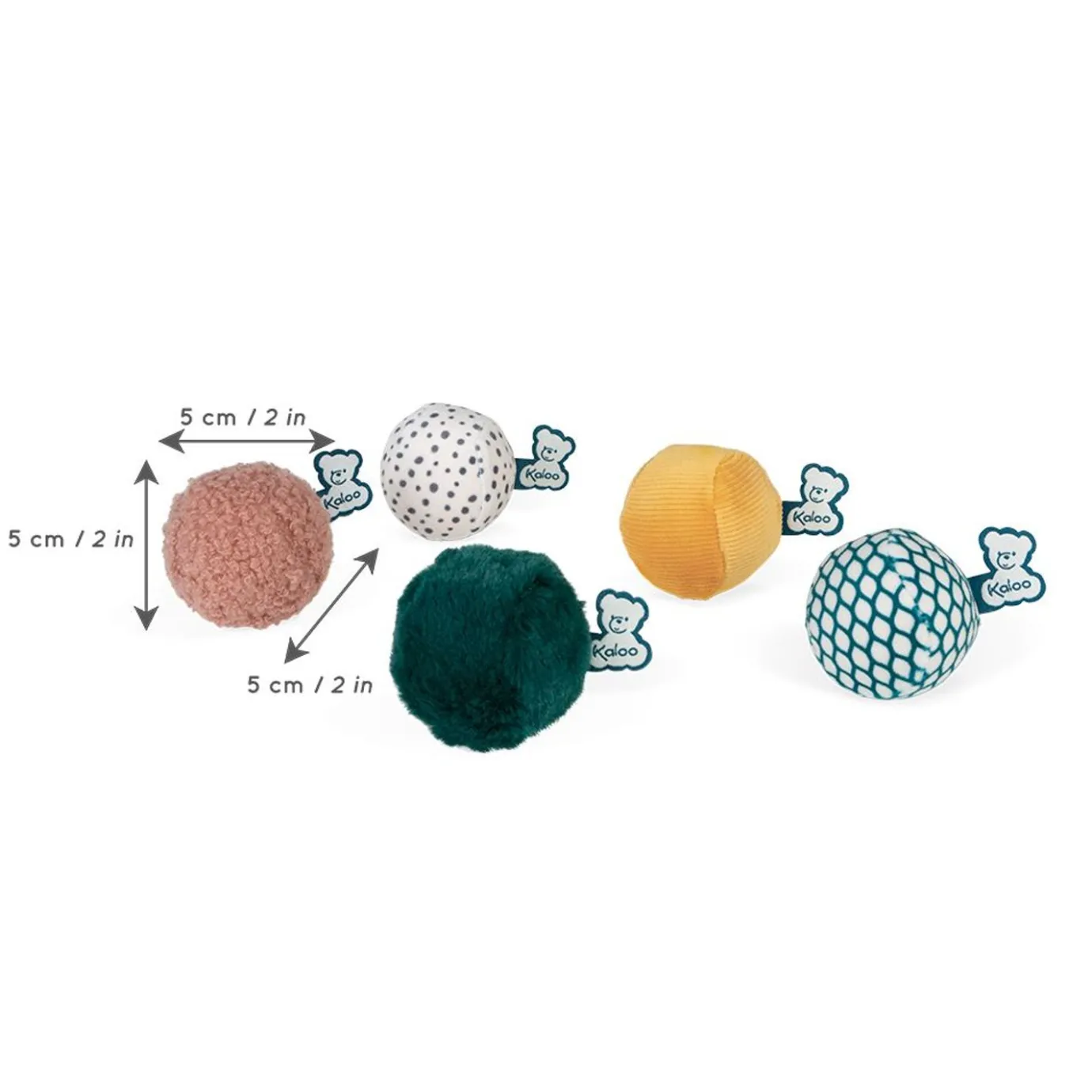 Kaloo Sensory Soft Balls Set For Baby (5 Pieces)> Toys